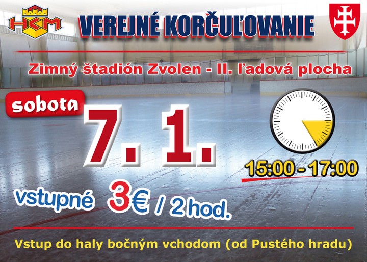 Verejné korčuľovanie už v sobotu!